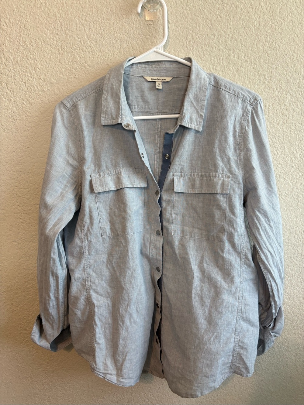 Calvin Klein Jeans Light Blue Men’s Shirt Jacket